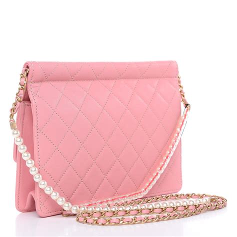 chanel lambskin light pink chain bag|More.